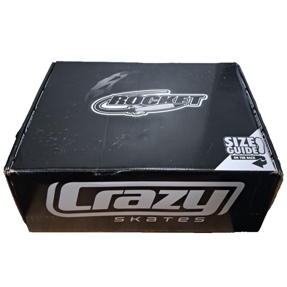 NEW Crazy Skates Black Rocket Roller Skates - Men's Quad Skates - 7  Ladies 8